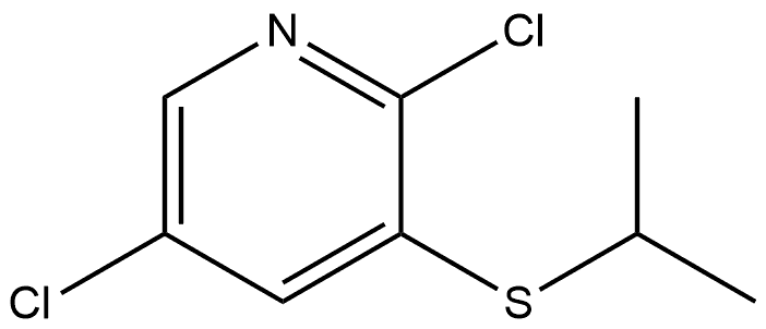 2,5-Dichloro-3-[(1-methylethyl)thio]pyridine Structure