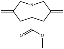 1H-Pyrrolizine-7a(5H)-carboxylic acid, tetrahydro-2,6-bis(methylene)-, methyl ester 구조식 이미지
