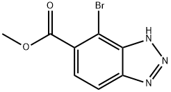 1H-Benzotriazole-6-carboxylic acid, 7-bromo-, methyl ester Structure