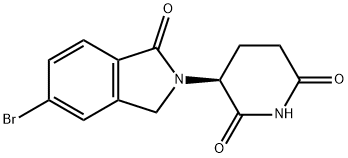 2,6-Piperidinedione, 3-(5-bromo-1,3-dihydro-1-oxo-2H-isoindol-2-yl)-, (3S)- Structure