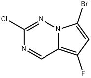 Pyrrolo[2,1-f][1,2,4]triazine, 7-bromo-2-chloro-5-fluoro- Structure