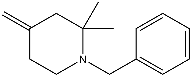 1-benzyl-2,2-dimethyl-4-methylene-piperidine Structure