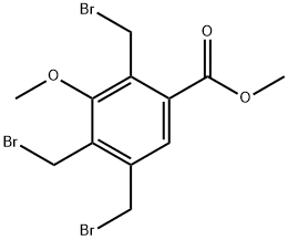 Benzoic acid, 2,4,5-tris(bromomethyl)-3-methoxy-, methyl ester 구조식 이미지