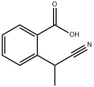 Benzoic acid, 2-(1-cyanoethyl)- Structure