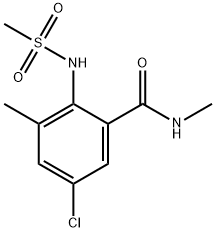 Benzamide, 5-chloro-N,3-dimethyl-2-[(methylsulfonyl)amino]- Structure