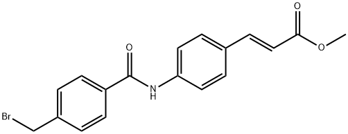 2-Propenoic acid, 3-[4-[[4-(bromomethyl)benzoyl]amino]phenyl]-, methyl ester, (2E)- Structure
