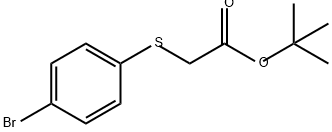 Acetic acid, 2-[(4-bromophenyl)thio]-, 1,1-dimethylethyl ester Structure