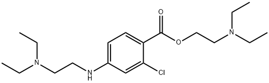 Benzoic acid, 2-chloro-4-[[2-(diethylamino)ethyl]amino]-, 2-(diethylamino)ethyl ester Structure