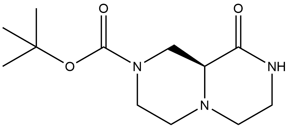 tert-butyl (9aS)-9-oxo-octahydro-1H-[1,4]diazino[1,2-a]pyrazine-2-carboxylate 구조식 이미지