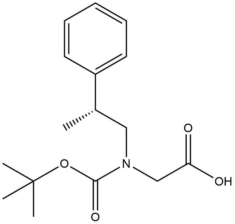 N-[(1,1-Dimethylethoxy)carbonyl]-N-[(2R)-2-phenylpropyl]glycine Structure