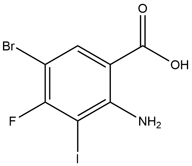 2-Amino-5-bromo-4-fluoro-3-iodobenzoic acid Structure