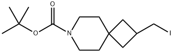 7-Azaspiro[3.5]nonane-7-carboxylic acid, 2-(iodomethyl)-, 1,1-dimethylethyl ester Structure
