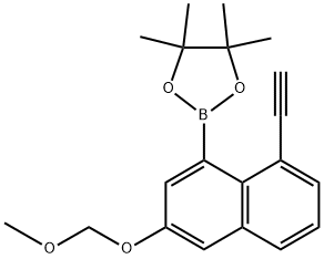 1,3,2-Dioxaborolane, 2-[8-ethynyl-3-(methoxymethoxy)-1-naphthalenyl]-4,4,5,5-tetramethyl- Structure