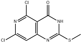 Pyrido[4,3-d]pyrimidin-4(3H)-one, 5,7-dichloro-2-(methylthio)- Structure