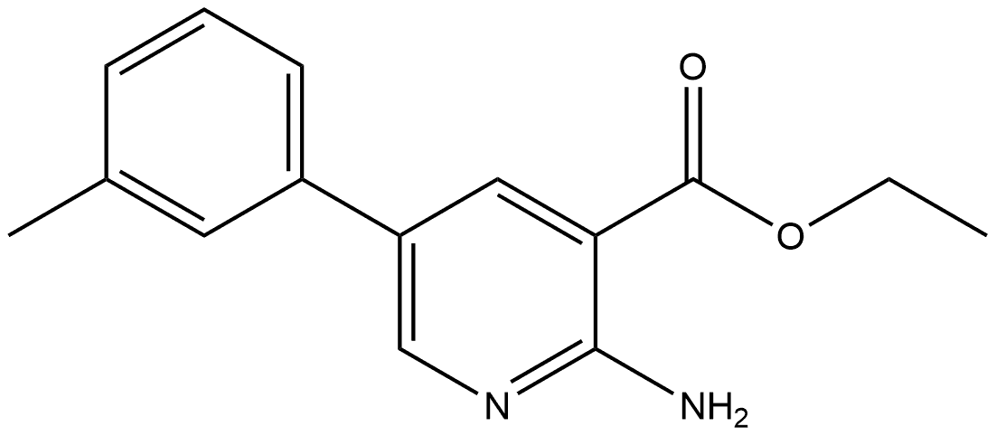 Ethyl 2-amino-5-(3-methylphenyl)-3-pyridinecarboxylate Structure