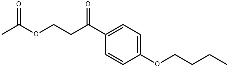 1-Propanone, 3-(acetyloxy)-1-(4-butoxyphenyl)- 구조식 이미지