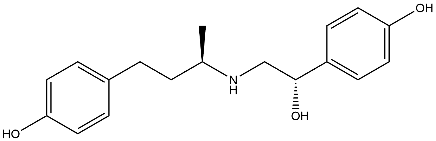 Benzenemethanol, 4-hydroxy-α-[[[(1R)-3-(4-hydroxyphenyl)-1-methylpropyl]amino]methyl]-, (αS)- 구조식 이미지