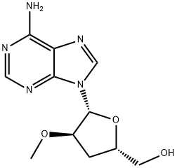 Adenosine, 3'-deoxy-2'-O-methyl- (8CI,9CI) 구조식 이미지