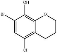 2H-1-Benzopyran-8-ol, 7-bromo-5-chloro-3,4-dihydro- 구조식 이미지