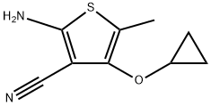 3-Thiophenecarbonitrile, 2-amino-4-(cyclopropyloxy)-5-methyl- Structure