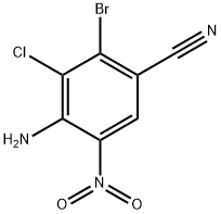 Benzonitrile, 4-amino-2-bromo-3-chloro-5-nitro- 구조식 이미지