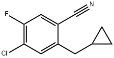 Benzonitrile, 4-chloro-2-(cyclopropylmethyl)-5-fluoro- 구조식 이미지