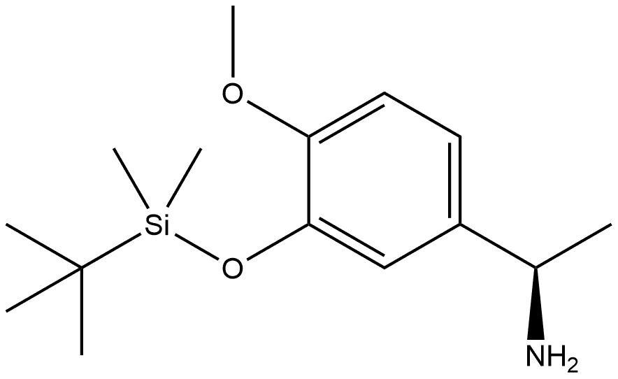 Benzenemethanamine, 3-[[(1,1-dimethylethyl)dimethylsilyl]oxy]-4-methoxy-α-methyl-, (αR)- 구조식 이미지