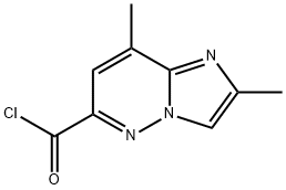 Imidazo[1,2-b]pyridazine-6-carbonyl chloride, 2,8-dimethyl- Structure