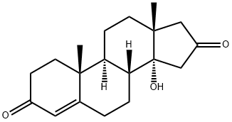 Androst-4-ene-3,16-dione, 14-hydroxy- (8CI) Structure