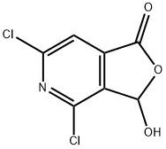 Furo[3,4-c]pyridin-1(3H)-one, 4,6-dichloro-3-hydroxy- 구조식 이미지