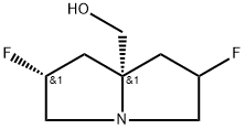 1H-Pyrrolizine-7a(5H)-methanol, 2,6-difluorotetrahydro-, (2R)- 구조식 이미지