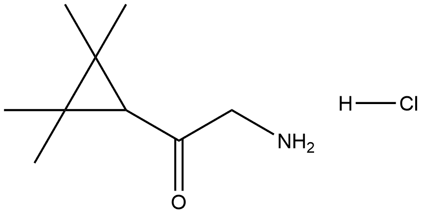 2-amino-1-(2,2,3,3-tetramethylcyclopropyl)ethan-1-one hydrochloride Structure