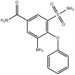 Benzamide, 3-amino-5-(aminosulfonyl)-4-phenoxy- Structure