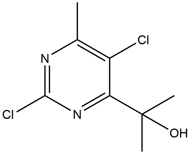 4-Pyrimidinemethanol, 2,5-dichloro-α,α,6-trimethyl- 구조식 이미지