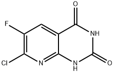 Pyrido[2,3-d]pyrimidine-2,4(1H,3H)-dione, 7-chloro-6-fluoro- Structure