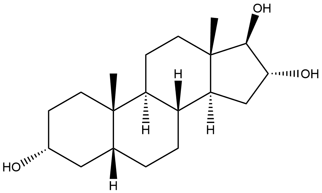 (3α,5β,16α,17β)-androstane-3,16,17-triol Structure