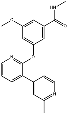 Benzamide, 3-methoxy-N-methyl-5-[(2'-methyl[3,4'-bipyridin]-2-yl)oxy]- Structure