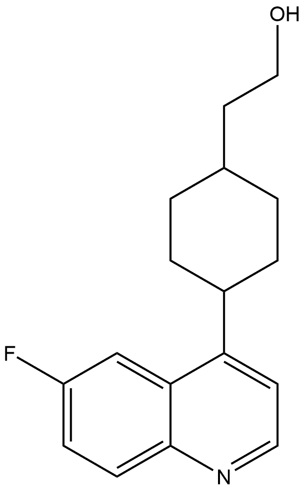 2-(4-(6-fluoroquinolin-4-yl)cyclohexyl)ethan-1-ol Structure