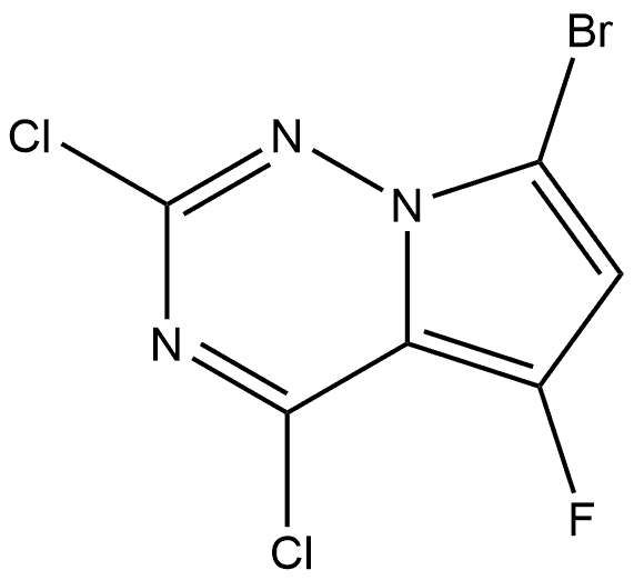 7-bromo-2,4-dichloro-5-fluoro-pyrrolo[2,1-f][1,2,4]triazine 구조식 이미지