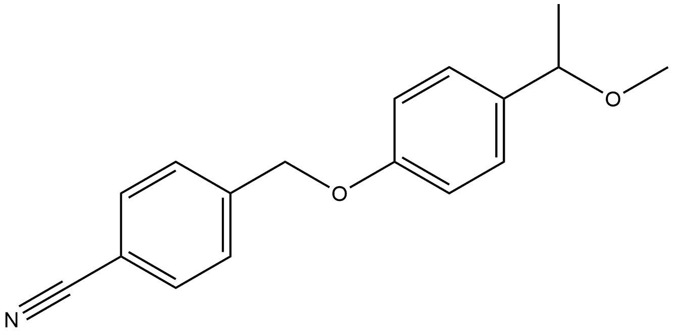 4-[[4-(1-Methoxyethyl)phenoxy]methyl]benzonitrile Structure