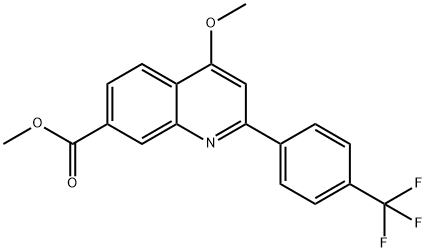 methyl 4-methoxy-2-(4-(trifluoromethyl) phenyl)quinoline-7-carboxylate Structure