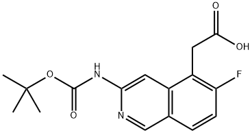 5-Isoquinolineacetic acid, 3-[[(1,1-dimethylethoxy)carbonyl]amino]-6-fluoro- 구조식 이미지