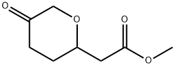 2H-Pyran-2-acetic acid, tetrahydro-5-oxo-, methyl ester 구조식 이미지