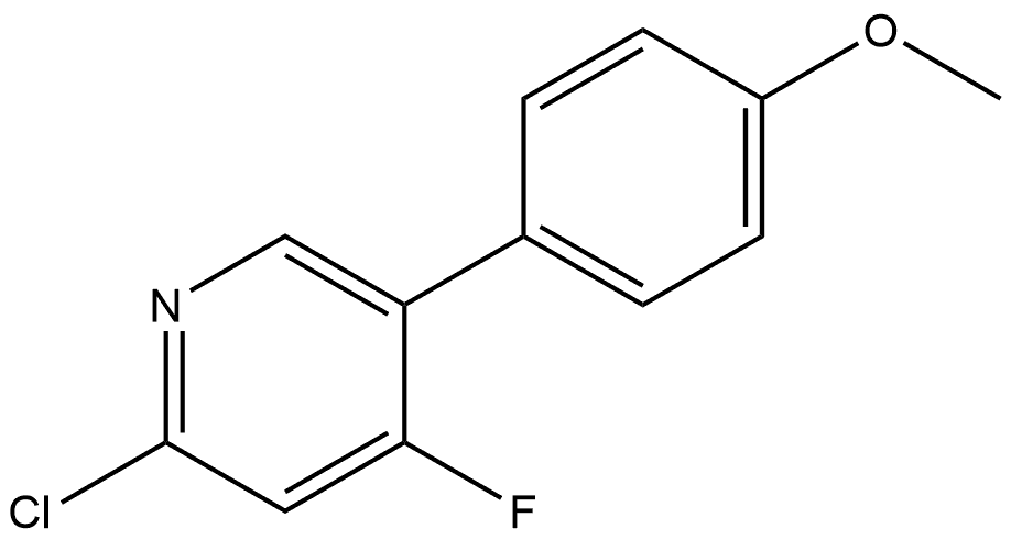 2-Chloro-4-fluoro-5-(4-methoxyphenyl)pyridine Structure