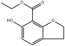 7-Benzofurancarboxylic acid, 2,3-dihydro-6-hydroxy-, ethyl ester 구조식 이미지