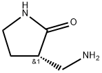 2-Pyrrolidinone, 3-(aminomethyl)-, (3S)- Structure