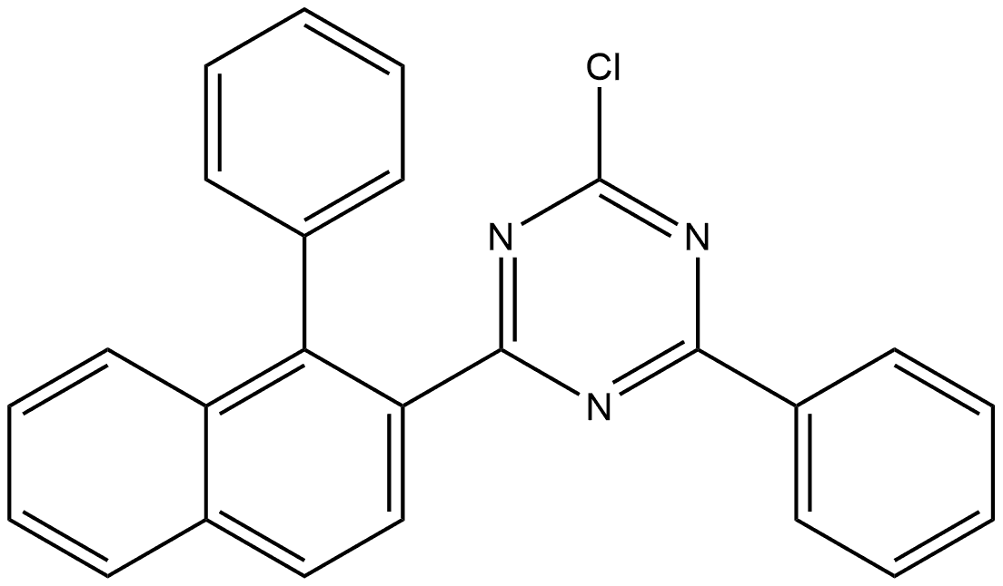 2-Chloro-4-phenyl-6-(1-phenyl-2-naphthalenyl)-1,3,5-triazine Structure