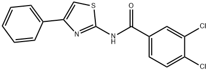 3,4-dichloro-N-(4-phenyl-1,3-thiazol-2-yl)benzamide Structure