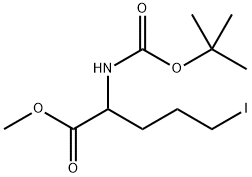 Norvaline, N-[(1,1-dimethylethoxy)carbonyl]-5-iodo-, methyl ester Structure