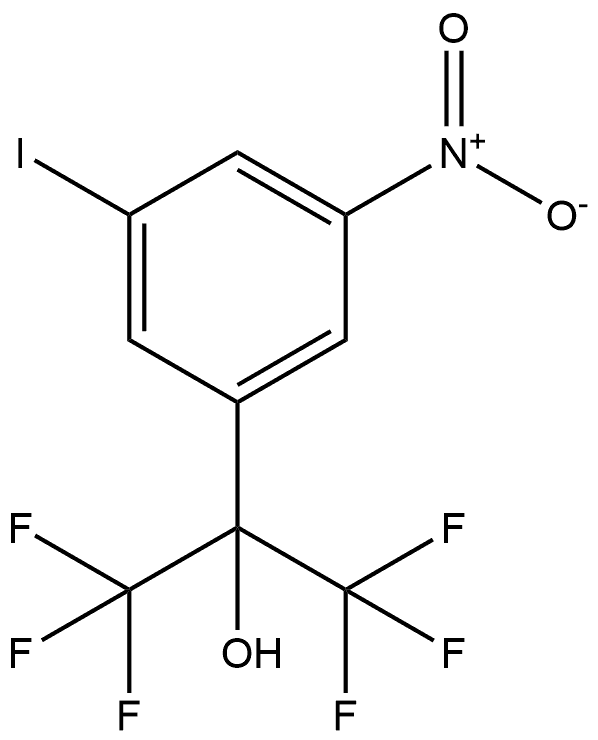 Benzenemethanol, 3-iodo-5-nitro-α,α-bis(trifluoromethyl)- Structure